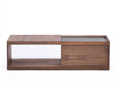 Rectangular wooden coffee table for living room MIES Woak