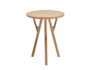 Round wooden side table ORGANIC Woak