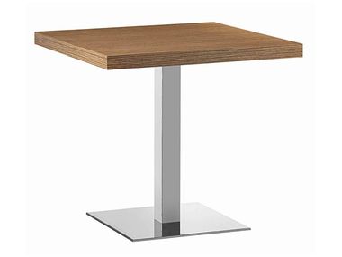 Square steel and wood table XT 480Q Et al.