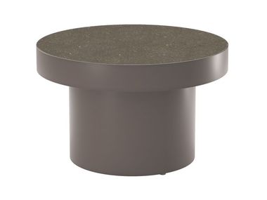 Niedriger runder Garten-Beistelltisch aus Aluminium HISS YAAZ