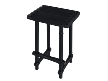 Sgabello da giardino alto in alluminio con poggiapiedi BAMBOO YARDCOM