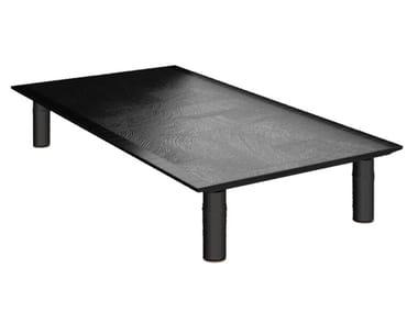 Tavolino da giardino da caffè rettangolare in alluminio con piano in HPL BAMBOO YARDCOM