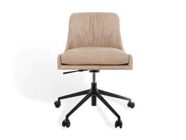 Swivel chair with castors with 5-spoke base YOUMA CASUAL | Chair with castors