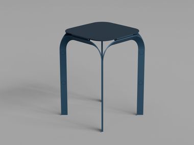 Mesa de apoio quadrada de metal AUDACE Yla