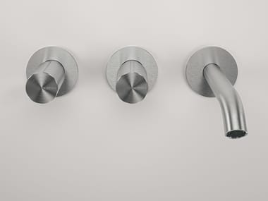 Miscelatore per lavabo a 3 fori a muro in acciaio inox Z316 3301B114A0S / 3301A114A00 ZAZZERI