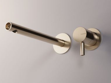 Wall-mounted stainless steel washbasin mixer TUBEX ZAZZERI