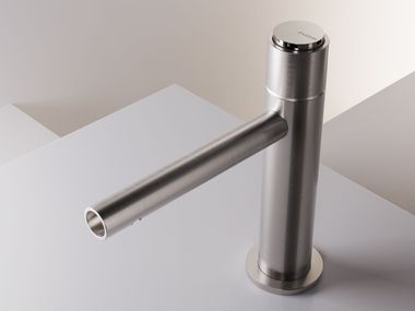 Stainless steel washbasin mixer TUBEX ZAZZERI