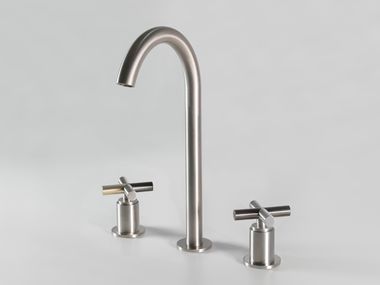3 hole countertop stainless steel washbasin mixer Z316_XTREME ZAZZERI