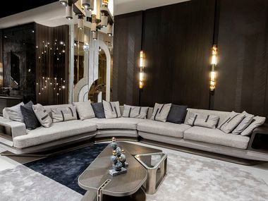 Corner fabric sofa ATHENA ZEBRANO
