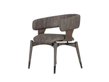 Silla tapizada de tela con brazos GIOIA ZEBRANO