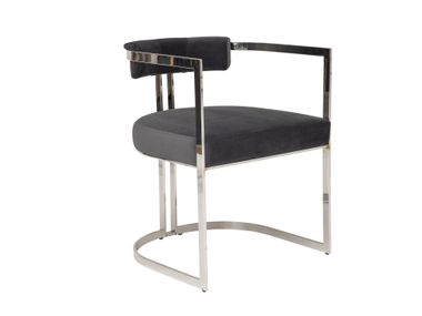Silla tapizada de metal con brazos KAILAS ZEBRANO