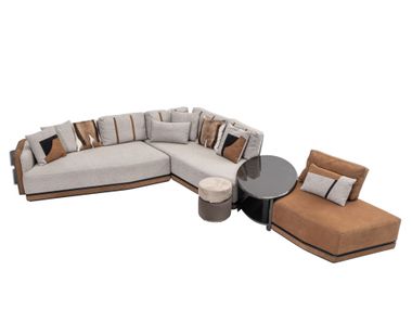 Ecksofa aus Stoff MEDUSA ZEBRANO