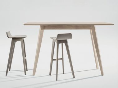 Rectangular solid wood high table CENA HIGH ZEITRAUM