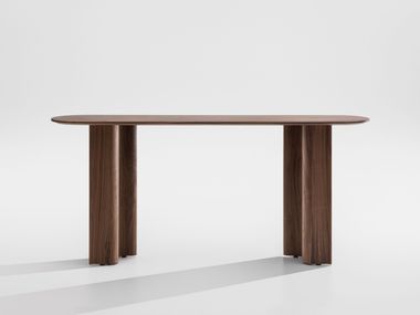 Rectangular solid wood console table CURTAIN CONSOLE ZEITRAUM