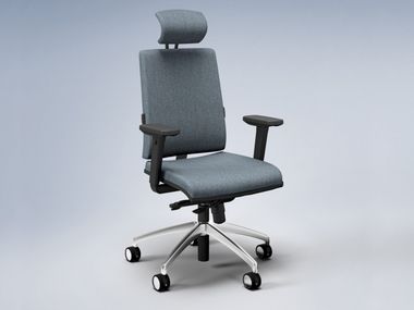 Fabric office chair with 5-spoke base with headrest ZERO7 ELEGANT FANTONI