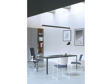 ZERO9 FILO | Chair with armrests Stackable sled base plastic chair with ...