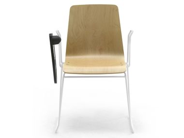 Sled base multi-layer wood training chair with armrests ZEROSEDICI WOOD Leyform