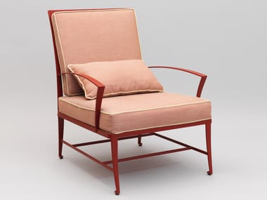 Poltrona da giardino in acciaio inox con braccioli ZIG ZAG | Poltrona da giardino OFFICINACIANI