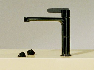 Single-hole countertop basin mixer with extended spout VELOCE ZVE547 ZUCCHETTI
