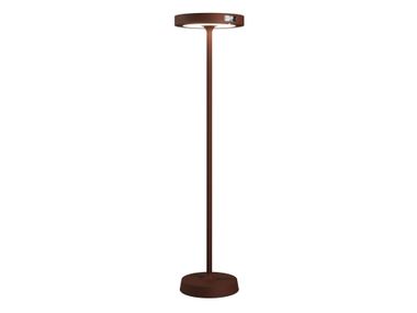 Lampada da terra ricaricabile per esterno in alluminio BARBELL SOLAR RF Zafferano