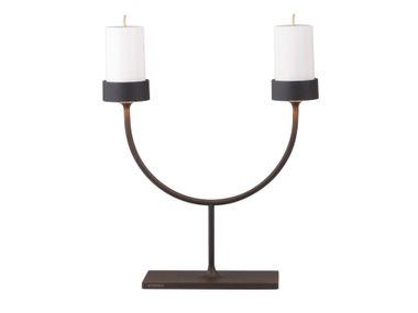 Lampada da tavolo ricaricabile in alluminio pressofuso PERPETUA DOUBLE Zafferano
