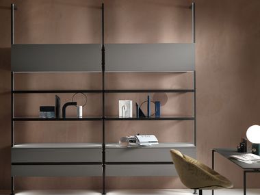 Sectional bookcase with built-in lights WINDY SM2103 Zalf