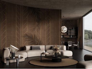 Carta da parati tropicale stampata in digitale ANTIGUA Zambaiti Contract