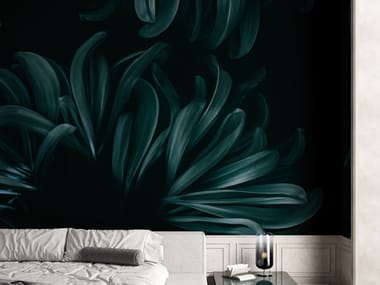 Carta da parati stampata in digitale con motivi floreali FLYING FLOWERS Zambaiti Contract