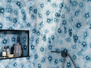 Carta da parati stampata in digitale con motivi floreali PRINTEMPS Zambaiti Contract