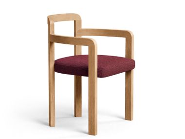 Wooden chair with armrests CAMPA Zanotta