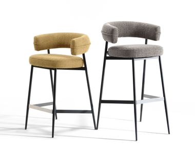 Upholstered fabric stool with back NENA Zanotta
