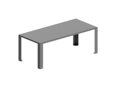 Rectangular painted metal garden table BIG IRONY OUTDOOR Zeus