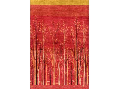 Handmade wool rug ABSTRACT AUTUMNAL ARBORETUM 2 Zollanvari