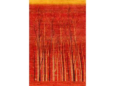 Handmade wool rug ABSTRACT AUTUMNAL ARBORETUM 1 Zollanvari