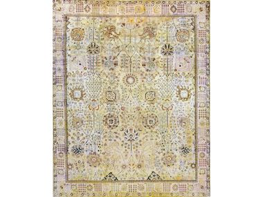 Rectangular silk rug CLASSICAL 'VASE' CARPET Zollanvari