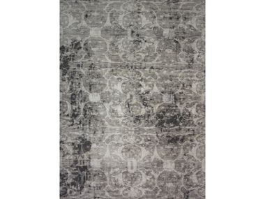 Rectangular wool and silk rug FLORAL MEDALLIONS Zollanvari