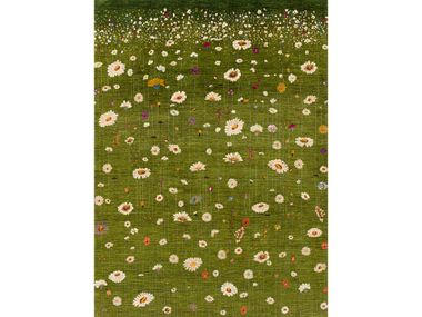 Rectangular wool rug with floral pattern FLOWER MEADOW 30 Zollanvari