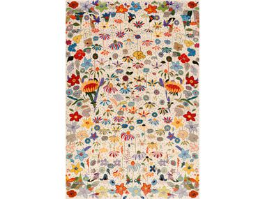 Rectangular wool rug with floral pattern GARDEN OF EDEN 30 Zollanvari