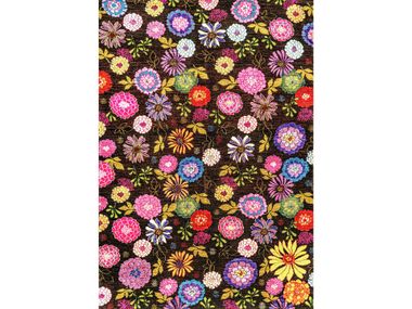 Rectangular wool rug with floral pattern IKEBANA KYOTO 1B Zollanvari