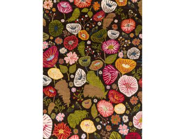 Rectangular wool rug MODERNIST FLOWER POWER 2 Zollanvari