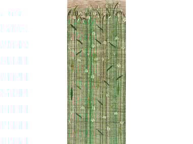 'SNOWDROP' FLOWER MEADOW 7 RUNNER Rectangular wool rug with floral ...