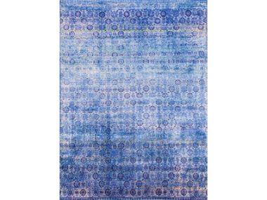 Rectangular patterned silk rug STYLISED GÜLS & CARTOUCHES 2 Zollanvari