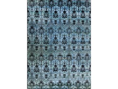 Patterned rectangular silk rug VINTAGE VELVET 1 Zollanvari