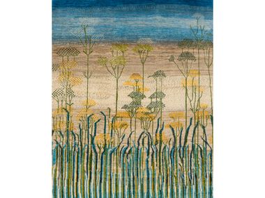 Rectangular wool rug with floral pattern WATERFRONT FLORA 5 Zollanvari