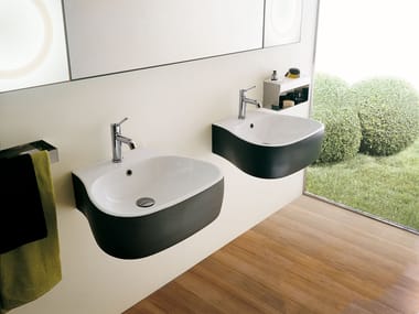 Lavabo sospeso in ceramica PEAR | Lavabo