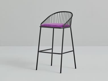High iron stool with back AGORA | High stool