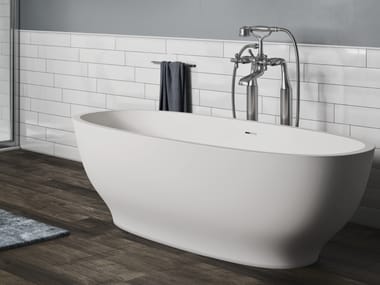 Vasca da bagno centro stanza in Solid Surface AKITO