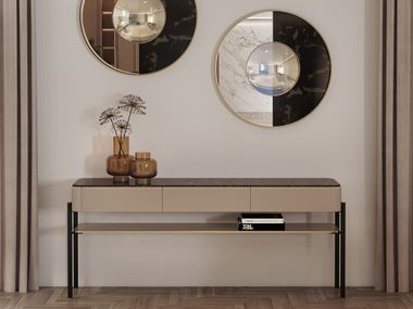 AMAN | Console table Rectangular wooden console table with drawers By ...
