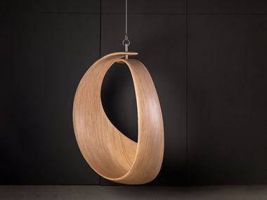 Swing plywood chair LOOP BUCKET JHOOLA andblack