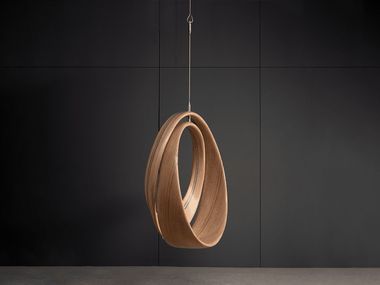 Swing plywood chair LOOP SPIRAL JHOOLA andblack